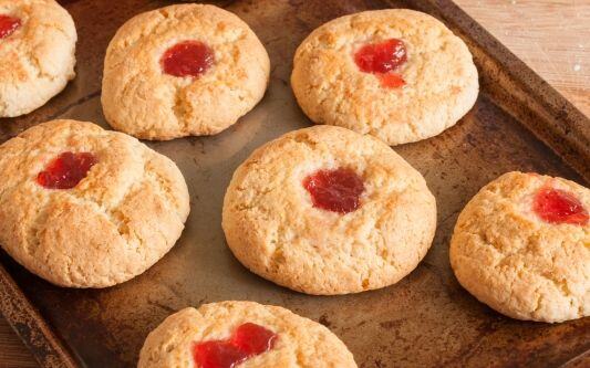 Almond Shortbread with Berry Jam