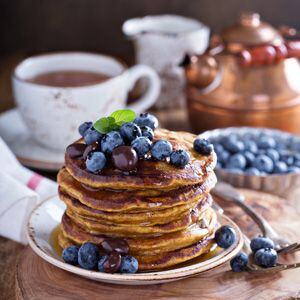 Blueberry Gingerbread Pancakes