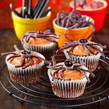 Chocolate Halloween Spider Cupcakes