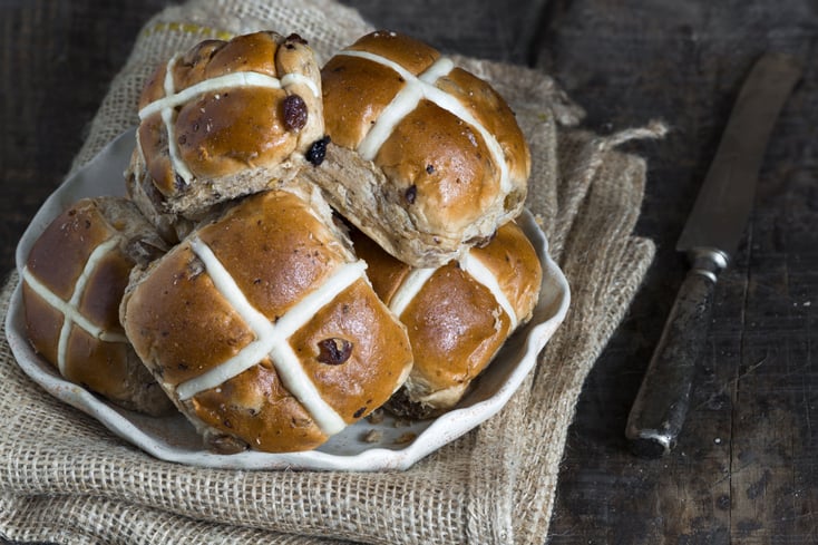 Easter Hot Cross Buns (Breadmaker)
