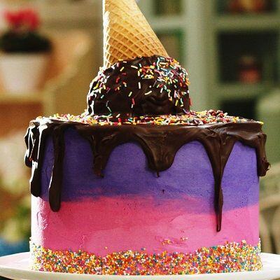 Ice Cream Sundae Drip Cake