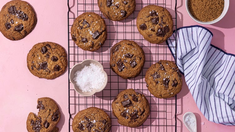 Olive Oil & Tahini Chocolate Chip Cookies