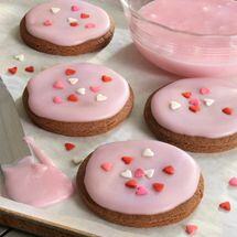 Pink Iced Biscuits
