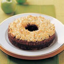 Apple and Apricot Cake with Coconut Topping