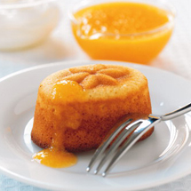 Apricot Friands with Brandy Apricot Sauce