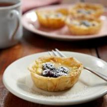 Blueberry and Apple Custard Tarts
