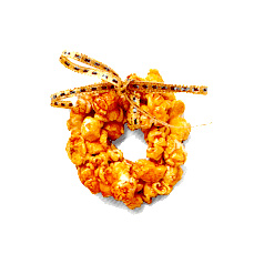 Caramel Popcorn Wreaths