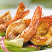 Chilli Prawns with Asian Greens