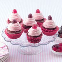 Chocolate Cupcakes with Berry Buttercream