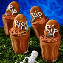 Chocolate Mousse for Halloween Tombstones