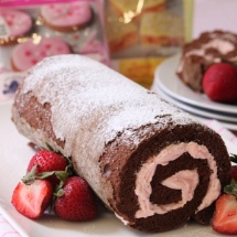Chocolate Roulade with Chantilly Cream