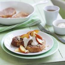 Cinnamon Toast with Peach and Almonds