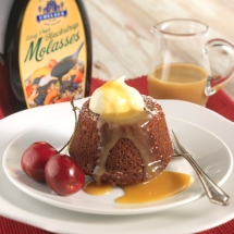 Figgy Molasses Puddings with Caramel Sauce