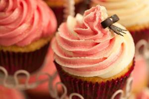 Mels Vanilla Cupcakes with Pink Icing