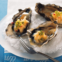 Oysters with Frozen Chilli Lime Dressing