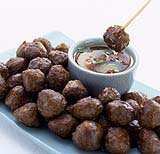 Thai Meatballs with lime dipping sauce